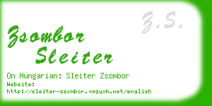 zsombor sleiter business card
